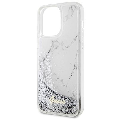 6. Guess GUHCP14XLCSGSGH iPhone 14 Pro Max 6.7" white/white hardcase Liquid Glitter Marble