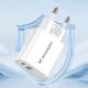 13. Wozinsky WGWCW USB-A USB-C 20W Wall Charger - White