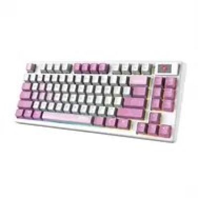 6. MSI FORGE GK600 TKL WIRELESS VIOLET Gaming Keyboard USB + Bluetooth QWERTY Spanish Pink, Purple, White