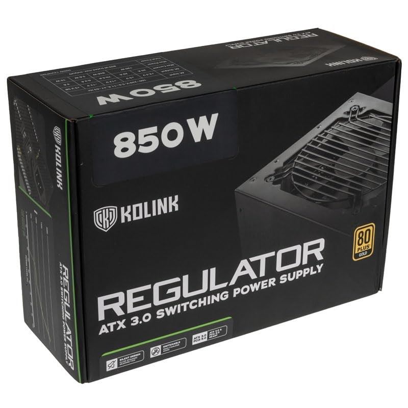 Kolink Regulator Power Supply Module 850 W 20+4 pin ATX ATX Black