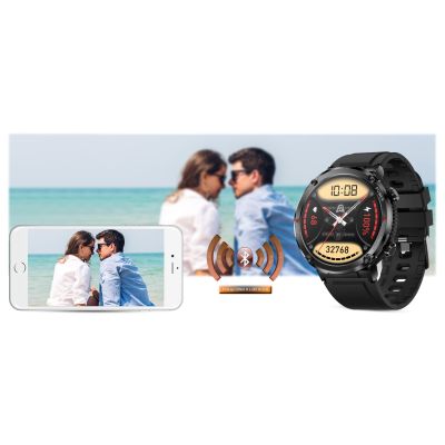 20. Gravity GT21-1+ Smartwatch Black Silicone Strap