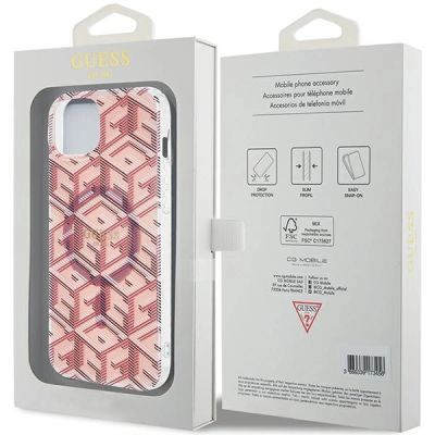 8. Guess IML GCube MagSafe case for iPhone 15 Plus / 14 Plus - pink