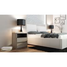 M1 MALWA BEDSIDE TABLE 2 DRAWERS 1 SHELF SONOMA