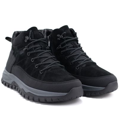 5. Men's leather insulated boots, black, Big Star UU174246