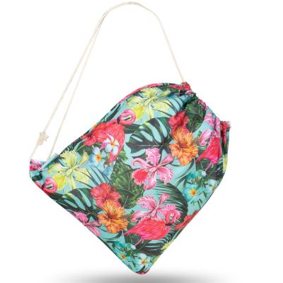 3. PREMIUM DRAWSTRING BACKPACK WITH PRINT SEMI LINE