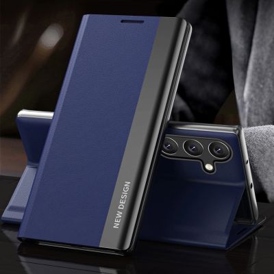 2. Sleep Case Pro Samsung Galaxy S24 FE Case with Flip and Stand - Blue