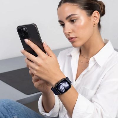 4. Tech-Protect NylonLoop Strap for Apple Watch 44 / 45 / 46 / 49 mm – Navy Blue