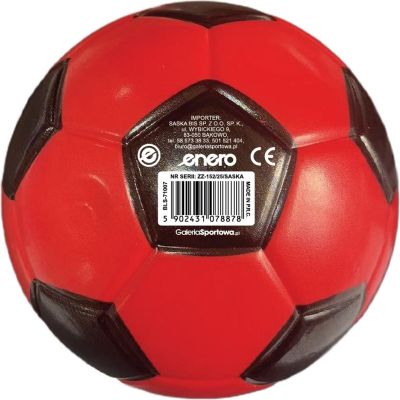 PU FOAM BALL 15CM RED BLACK ENERO