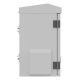 14. WALL-HUNG RACK CABINET 10" HERMETIC IP55 WALL/POLE MOUNTING 320X220X400 GRAY LANBERG (ASSEMBLED)