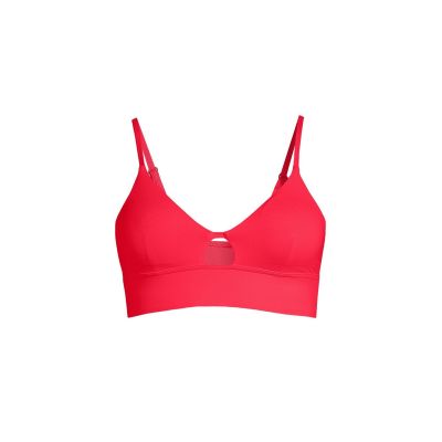 CASALL Triangle Cut-Out Bikini Top Red