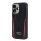 3. Audi Genuine Leather MagSafe iPhone 16 6.1" black-red hardcase AU-TPUPCMIP16-R8/D3-RD