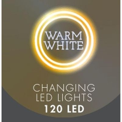 36. CHRISTMAS TREE LIGHTS LIGHT CURTAIN OUTSIDE/INTERNAL 120 LED 300X60CM WITH REMOTE CONTROL WARM WHITE