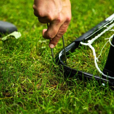 24. VIRTUFIT FOOTBALL GOAL WITH SHOOTING MAT - 215 X 150 CM