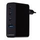 2. GEMBIRD 4-PORT FAST GAN (PD) USB MAINS CHARGER (3X USB-A + 1X USB TYPE-C) 100W, BLACK
