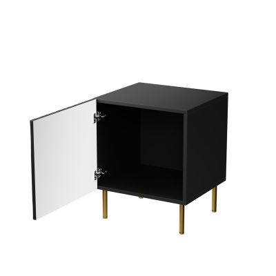 2. Nightstand 2 pcs. JUNGLE 53.5x40.5x44 black matt + gold legs