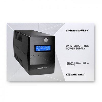 2. QOLTEC UPS 450VA | 240W | LCD | USB | RJ45