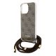 5. Guess Crossbody Cord 4G Print case for iPhone 15 Pro - brown