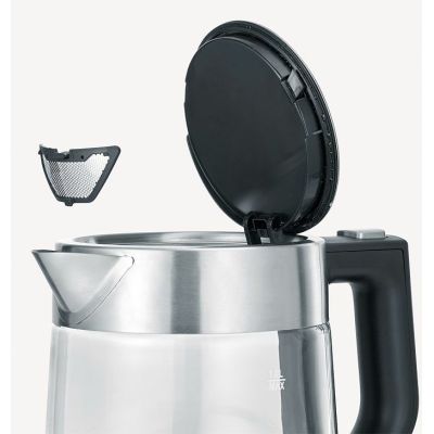 2. SEVERIN ELECTRIC KETTLE, GLASS AND STEEL, CAPACITY 1 L, CONCEALED HEATER, ANTI-SCALE FILTER, INDICATOR LIGHT, POWER 2200 W WK3468