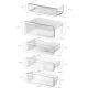 18. Built-in refrigerator BOSCH KBN96VFE0 70 cm wide