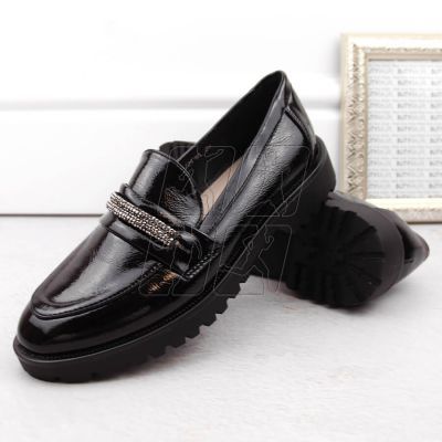 7. Filippo W PAW545 black patent shoes with cubic zirconia