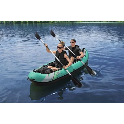 11. Bestway 65052 / 24 Sport Kayak 2 Seater Black, Green, Gray, Mint Acrylonitrile Butadiene Styrene (ABS), Nylon, Polyester, Polypropylene (PP), Polyvinyl Chloride (PVC) Inflatable Kayak