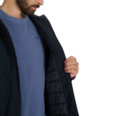 4. Men's ski jacket 4F M0787 deep black 4FWAW25TTJAM0787 20S