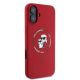 4. Karl Lagerfeld Silicone Karl&Choupette Heads Ring MagSafe Case for iPhone 16 Plus - Red