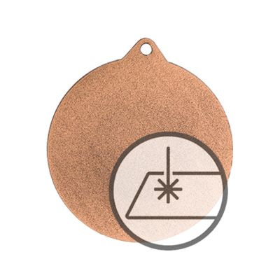 Medal with engraving on laminate