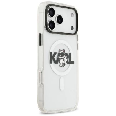 4. Karl Lagerfeld IML Choupette Sketch Logo MagSafe Case for iPhone 17 Pro - Clear
