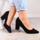 16. Sergio Leone W SK403A black suede pumps on a block heel