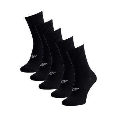 Men's socks 4F M481 5-pack deep black 4FWMM00USOCM481 20S