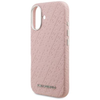 6. Karl Lagerfeld FW Stamped Karl MagSafe iPhone 16 Case - Pink