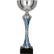 3. Silver and blue metal cup