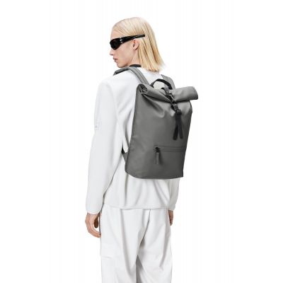7. Rains Rolltoprucksack Gray W3 13320 13