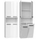 6. NEL BATHROOM COLUMN WHITE HALF 2 DOOR BASKETS K SET