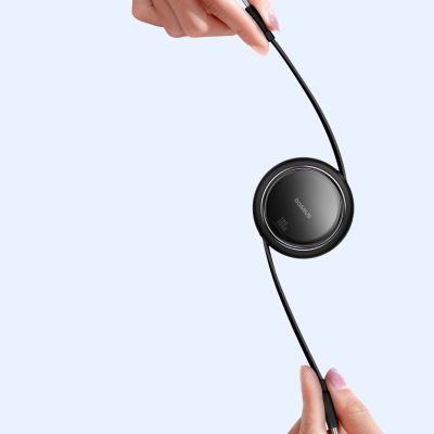 6. Baseus Free2Draw Mini USB-C - USB-C 100W 1m retractable cable - black