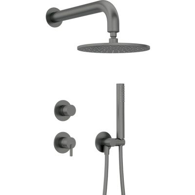 Concealed shower set with shower head