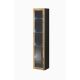 VIGO glass display cabinet '180' 180/40/30 black/wotan oak