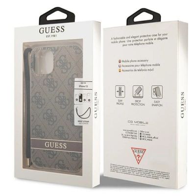 8. Guess GUOHCP14MH4STW iPhone 14 Plus 6.7 "brown / brown hardcase 4G Print Strap