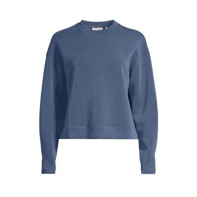 2. CASALL Women's Peachy Crew Neck Sweatshirt, Navy Blue