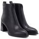 9. Women's black leather high-heeled ankle boots Vinceza 67057