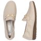 3. Women's leather shoes, comfortable beige moccasins, Rieker L9354-60