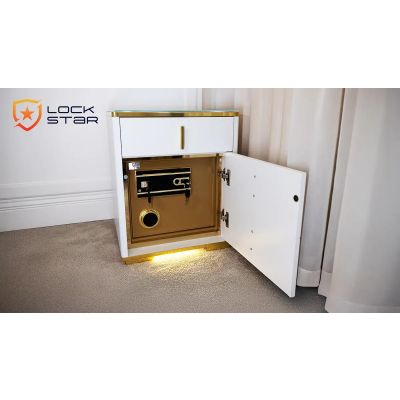 12. Extralink LOCKSTAR ELECTRONIC SAFE, BEDSIDE TABLE WITH WIRELESS CHARGING
