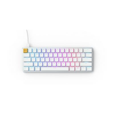 6. Glorious PC Gaming Race GMMK USB QWERTY Keyboard American International Silver, White