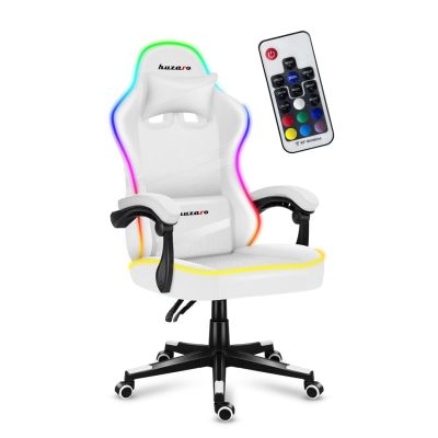 8. Huzaro Force 4.4 RGB White Gaming Chair