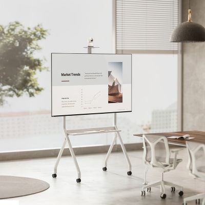 8. MACLEAN TV STAND / TROLLEY, CAMERA SHELF, ON WHEELS, 55-100", MAX. LOAD 120KG/10KG SHELF, MAX. VESA 900X600 MC-114