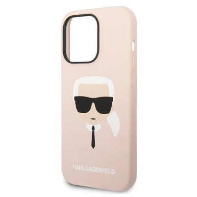 6. Karl Lagerfeld KLHMP14LSLKHLP iPhone 14 Pro 6.1 "hardcase light pink / light pink Silicone Karl`s Head Magsafe