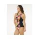 Women's RIP CURL Mirage Zip Front One Piece swimsuit, multicolor