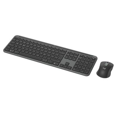 2. Logitech MK950 Signature for Business Keyboard Mouse Included Office RF Wireless + Bluetooth QWERTZ German Graphite