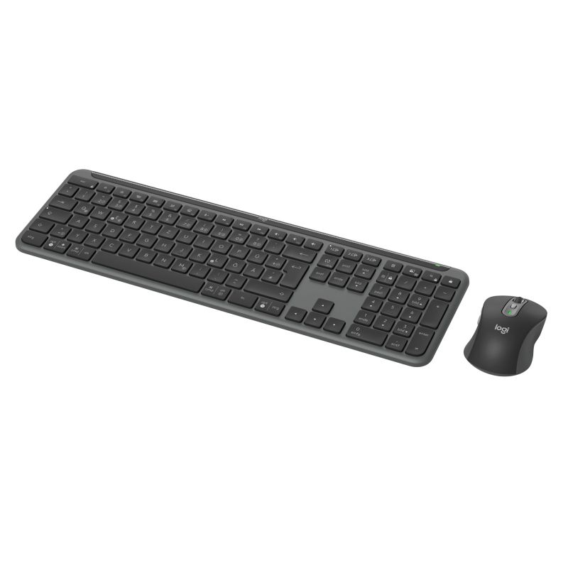 2. Logitech MK950 Signature for Business Keyboard Mouse Included Office RF Wireless + Bluetooth QWERTZ German Graphite